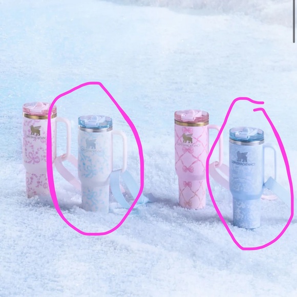 LoveShackFancy x Stanley BLUE Holiday Quencher ProTour Blue Ornaments - Set of 2 - Picture 4 of 4